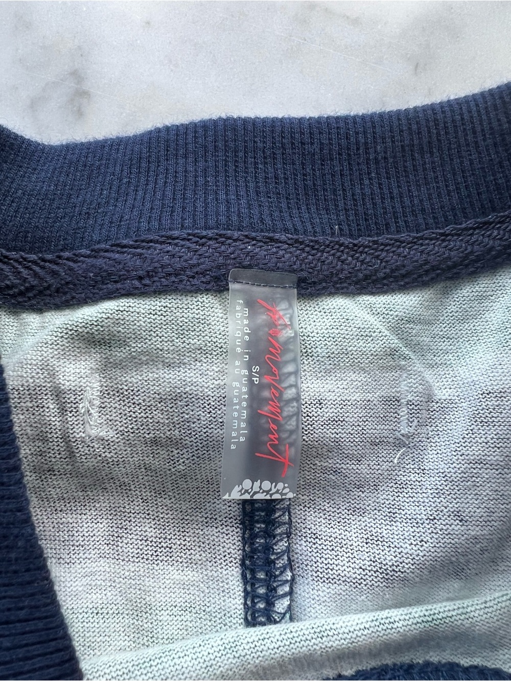 NWT FP Movement by Free People Hustle Striped Layer Navy Green Glow Size Small - Picture 10 of 16